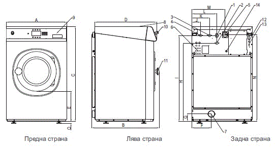 Професионална свободно стояща перална машина FX180