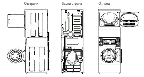 Комплект професионална пералня и сушилна машина с монетен апарат SPSC 10