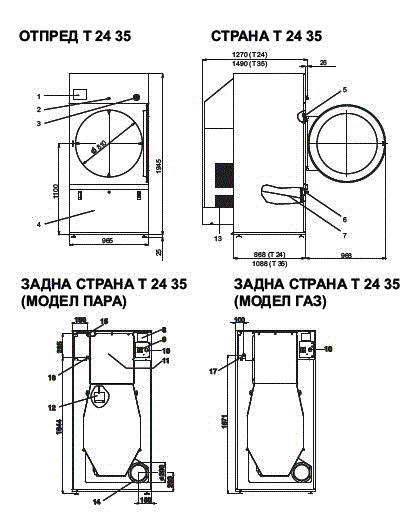 Професионална барабанна сушилна машина T 35